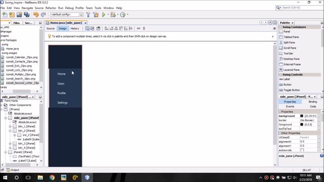 How to design a modern Java Swing UI inspiration using Netbeans [ Free Code ] смотреть онлайн
