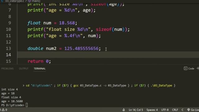 Data type in programming | format specifiers | C programming tutorial with notes in hindi смотреть онлайн