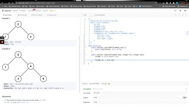 98. Validate Binary Search Tree - Leetcode Solution (Java) смотреть онлайн