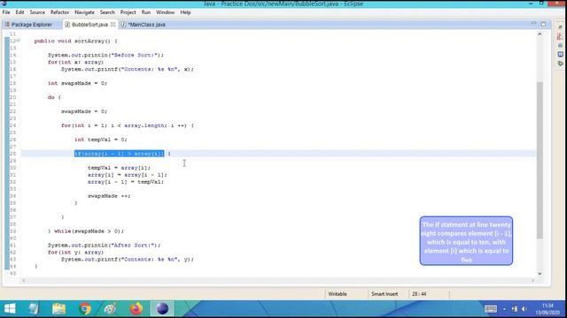 Java Bubble Sort Algorithm with Source Code смотреть онлайн
