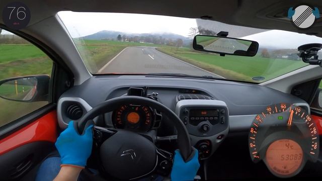 Citroën C1 VTi 68 (2015) AUTOBAHN POV TOP SPEED ? смотреть онлайн