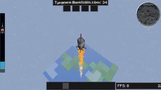 Полёт на луну в Minecraft