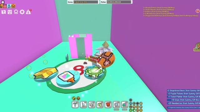 Opening the Gummy Gift Box! (Roblox Bee Swarm Simulator) смотреть онлайн