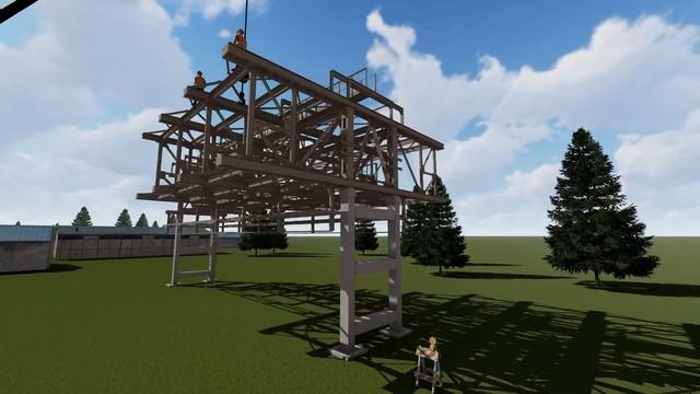 Модель технологической эстакады с компенсатором смотреть онлайн