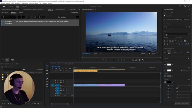 ESTA ES LA MANERA CORRECTA DE AÑADIR SUBTÍTULOS en Adobe Premiere 2023 - TUTORIAL EN ESPAÑOL смотреть онлайн