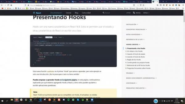 Video 2 Parte 9 React Hooks (useState - useEffect) -  Functional Component + Props