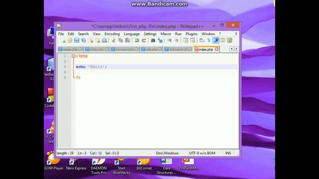 PHP tutorial First php file смотреть онлайн