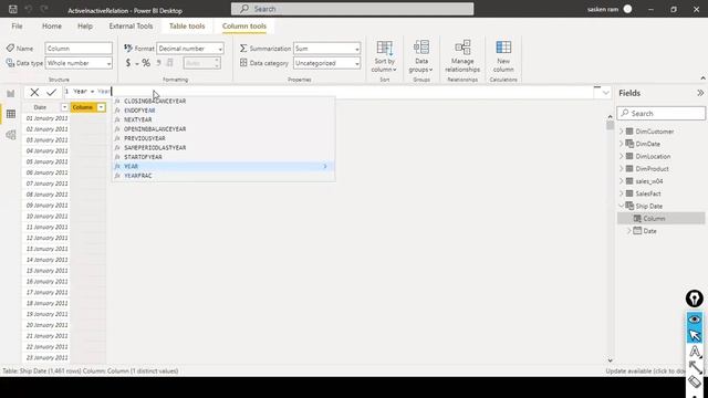 Active , Inactive Relationship, & Role Playing Dimension in Power BI смотреть онлайн