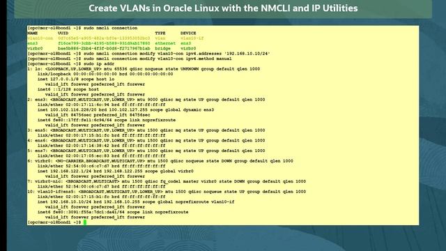 Create VLANs in Oracle Linux with the NMCLI and IP Utilities смотреть онлайн