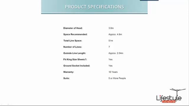 Austral Foldaway 51 Rotary Clothesline FA51CC Product Video смотреть онлайн