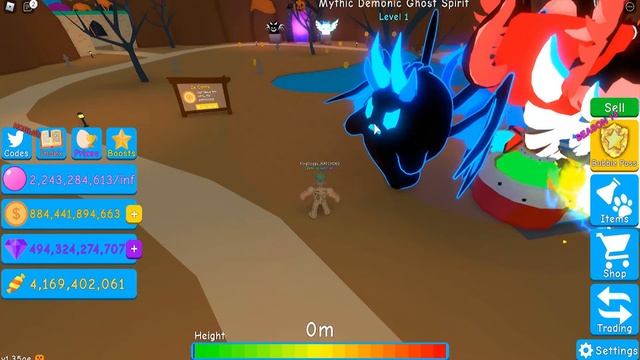 Bubble gum simulator [BGS] MYTHIC SECRET ?MYTHIC Demonic Ghost Spirit? 900M Event смотреть онлайн