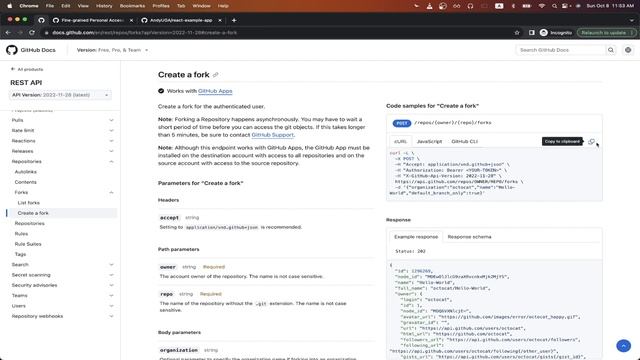 How to Fork a GitHub Repo using the GitHub API смотреть онлайн