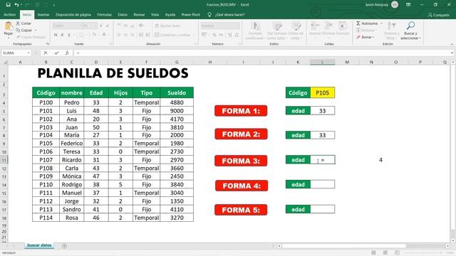 fórmula para BUSCAR DATOS en EXCEL ( 5 fórmulas) смотреть онлайн