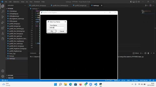 making spiral using python turtle (name) / python turtle - making your name смотреть онлайн