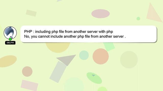 PHP : including php file from another server with php смотреть онлайн