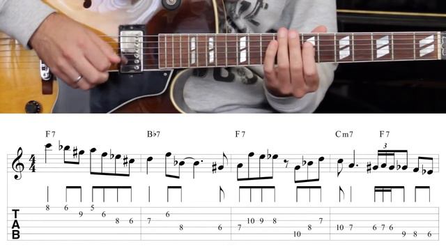 Blues Jazz In F - Improvisation #7 - Jazz Guitar Solo