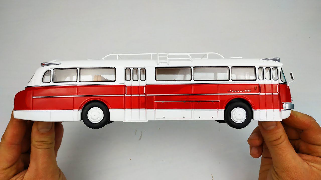 Модель автобуса Икарус 66 масштаб 1/43 Наши Автобусы Модимио №6. Распаковка и обзор. Про машинки. смотреть онлайн