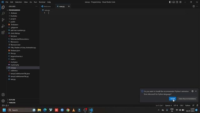 How to Run Python in Visual Studio Code on Windows 11 [2023] | Run Sample Python Program ??? смотреть онлайн