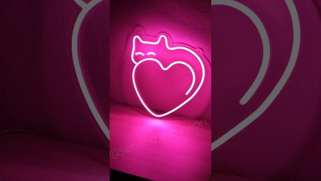Кот сердце / Неоновая вывеска из гибкого неона / SECOND SUN NEON смотреть онлайн