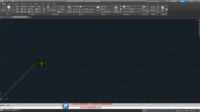Autocad LT, Lucrul in coordonate смотреть онлайн