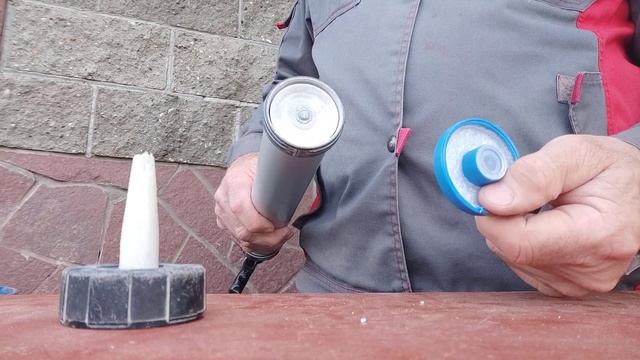 Пистолет для герметика доработан установкой дополнительного поршня