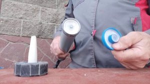 Пистолет для герметика доработан установкой дополнительного поршня