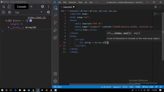 16-Array.of method смотреть онлайн