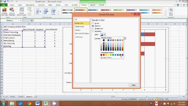 Excel 2010 Gantt Action Plan смотреть онлайн