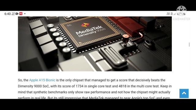 MediaTek Dimensity 9000 SoC rivals Apple’s A15 chip on GeekBench || смотреть онлайн