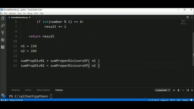 amicable numbers in python ? смотреть онлайн