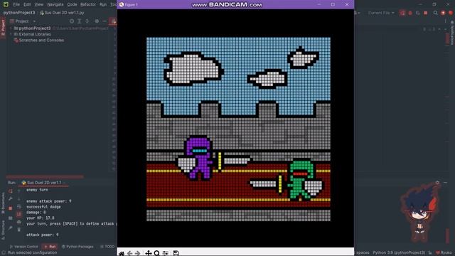 Sus Duel 2D 1.1 showcase. A Matplotlib python game. смотреть онлайн