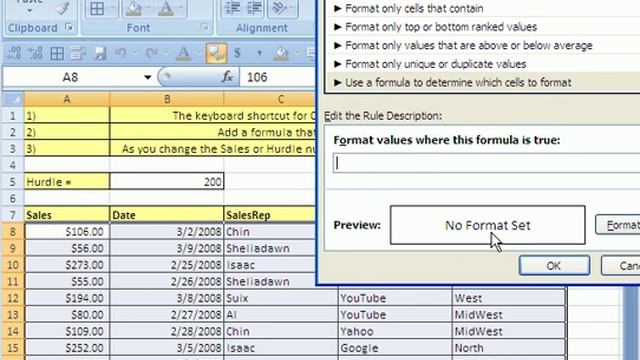 Excel Magic Trick #6: Conditional Formatting for a Row смотреть онлайн
