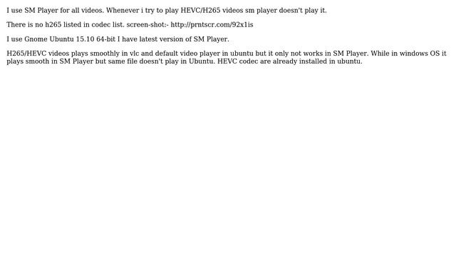 HEVC/H265 videos not playing in SM Player смотреть онлайн