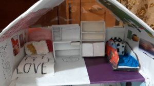 ДОМИК ДЛЯ КУКОЛ САМОДеЛЬНЫЙ /КУКОЛЬНЫЙ ДОМ DIY/МЕБЕЛЬ И  ДОМ ДЛЯ КУКОЛ СВОИМИ РУКАМИ ИЗ КАРТОНА