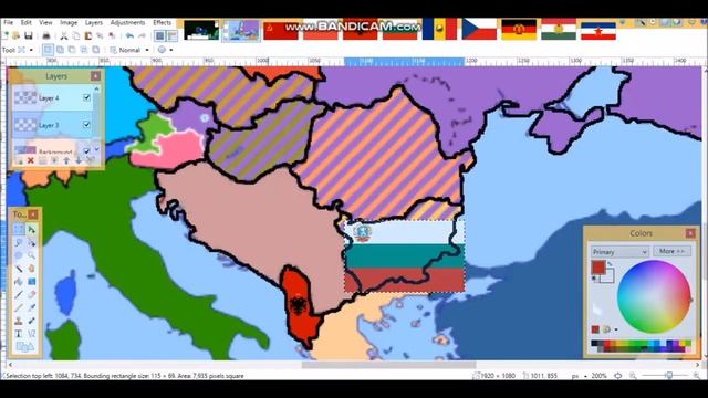 Map Of Europe In 1949 (Part 1/3) - The Communists - Flag Map Speedart
