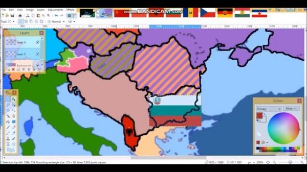 Map of Europe in 1949 (Part 1/3) - The Communists - Flag Map Speedart
