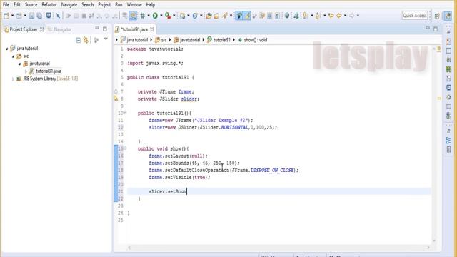 Video #91 Java Swing Tutorial JSlider Example #2 смотреть онлайн