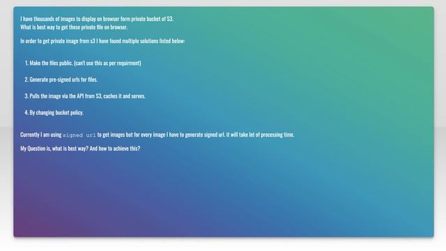 how to access s3 private images visible on browser using php смотреть онлайн