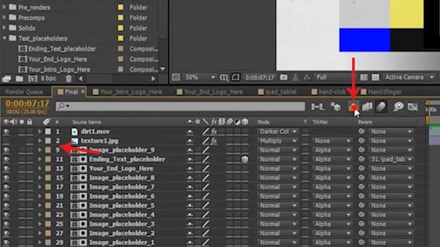 Скрытые слои в Adobe After Effects, AE смотреть онлайн