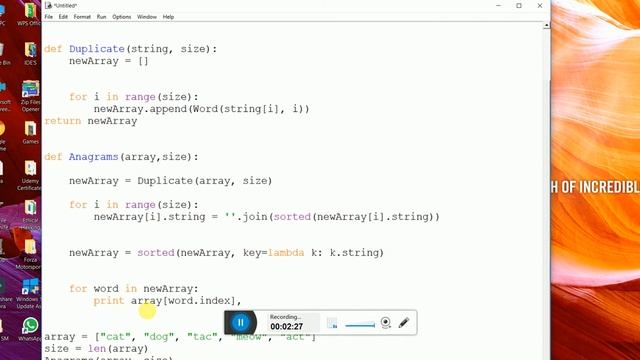Python Interview: Finding anagrams coding part (part 2) смотреть онлайн