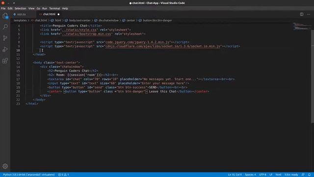 RealTime Chat App Using Flask and Socket IO (Python) | Part 3 - Socket IO смотреть онлайн
