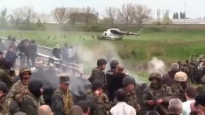 Краматорск  03 05 2014 Сейчас  Высадка десанта из боевой вертушки Укр Армии  03 05 2014