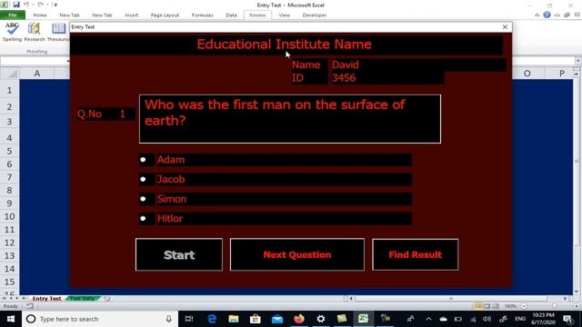 Entry Test in Excel for Schools смотреть онлайн