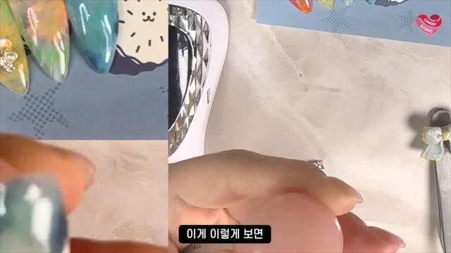 [sub] 여름네일 유행예감! 나염네일아트로 y2k 분위기 낭낭하게 내봤어요~ 셀프네일/젤네일/nail art смотреть онлайн