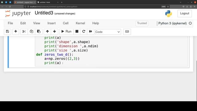 Python For Data Science | NumPy | zeros() function in numpy By Ram | By B2T . смотреть онлайн