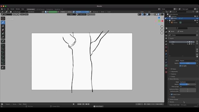 Blender 3D Grease Pencil 2021 Huion Kamvas 12 Test смотреть онлайн