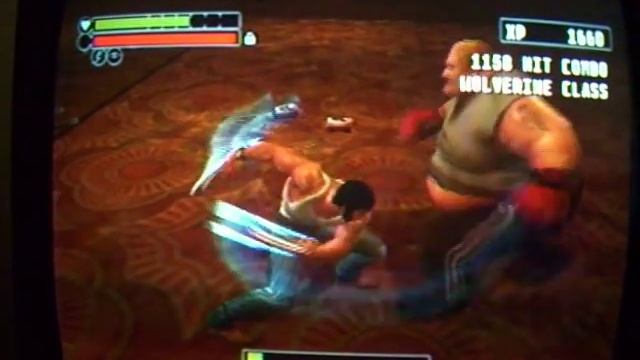 X-Men Origins: Wolverine PS2 Blob boss fight 1,000 hit combo! смотреть онлайн