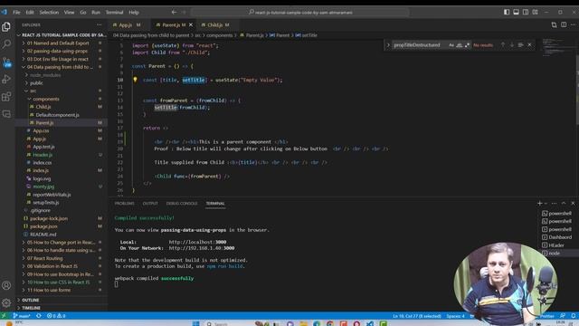 React JS Event Emitting Hindi | रिएक्ट जे एस इवेंट एमिटिंग | Child to parent props | Assignment #4 смотреть онлайн