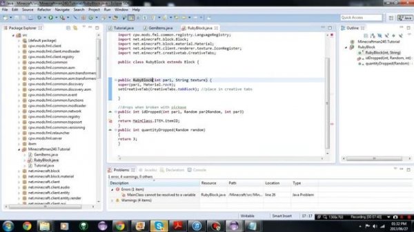 Minecraft Forge Mod Tutorial Ep2 Basic Block