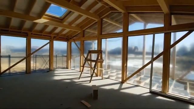 Одноэтажный каркасник 9*18 с панорамными окнами в Павловске смотреть онлайн